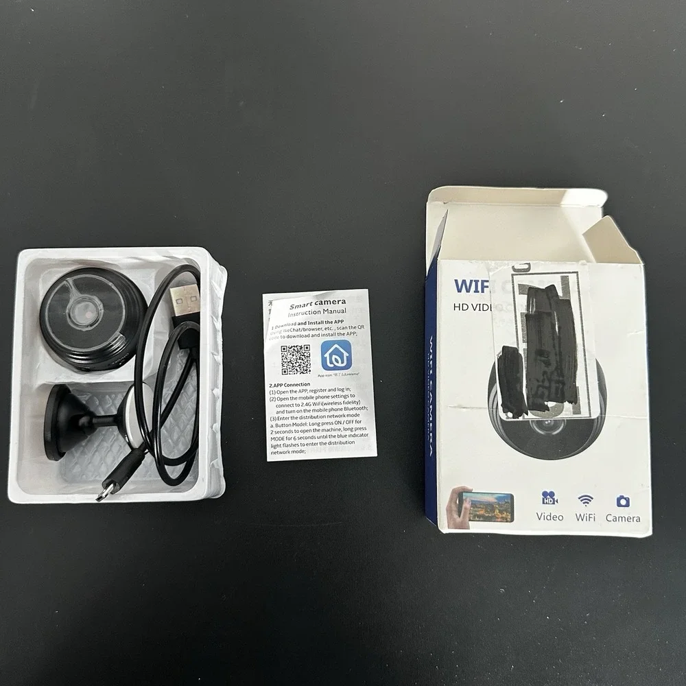 HSR-A9MINI WiFi HD IP Indoor Mini Surveillance Camera, USB Powered, Black